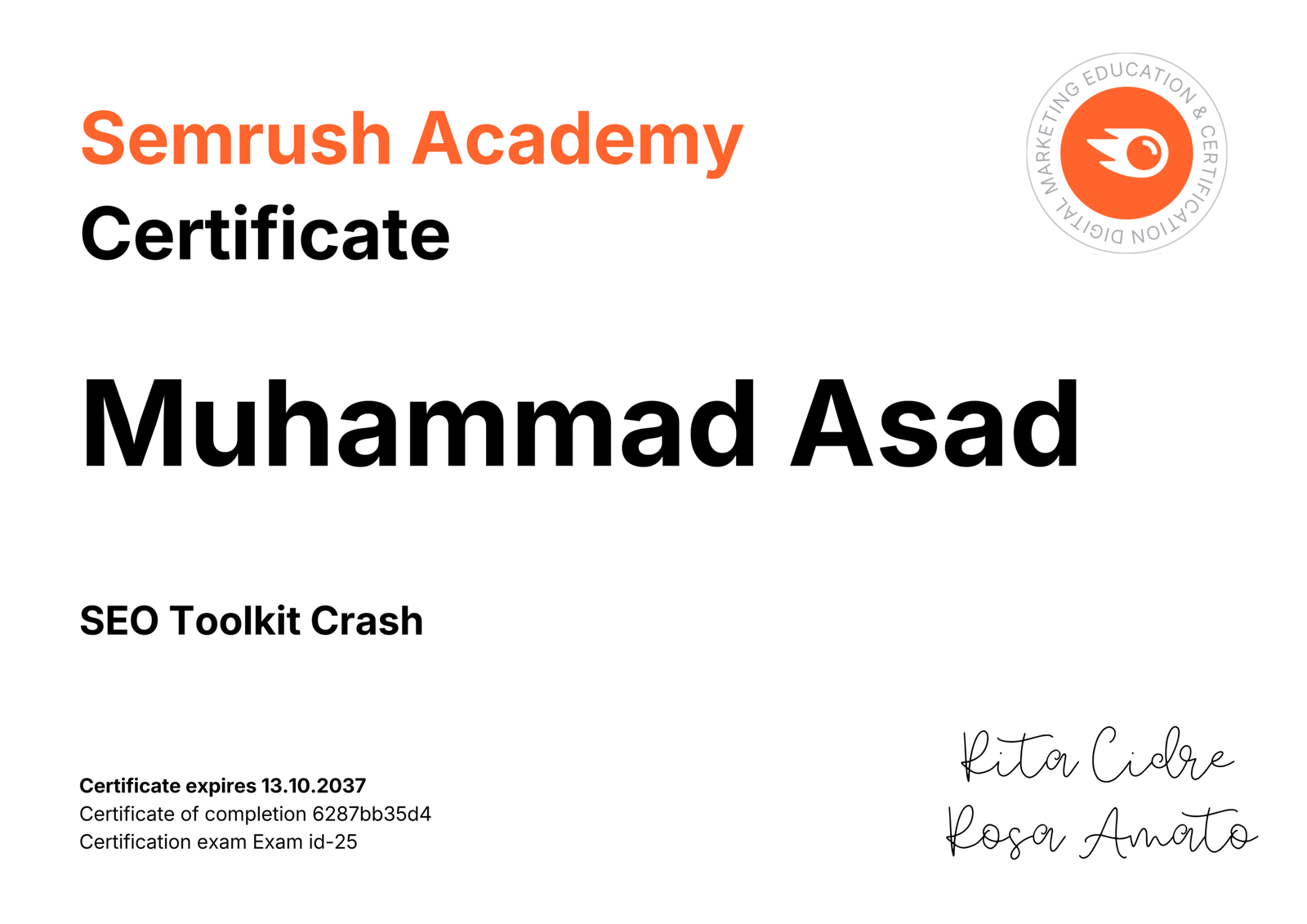 Certificate 2